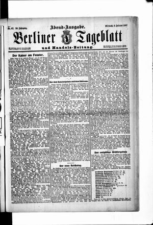 Berliner Tageblatt und Handels-Zeitung vom 06.02.1907
