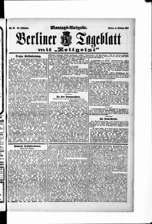 Berliner Tageblatt und Handels-Zeitung vom 11.02.1907