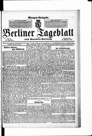 Berliner Tageblatt und Handels-Zeitung on Feb 21, 1907