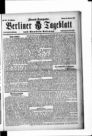 Berliner Tageblatt und Handels-Zeitung vom 25.02.1907