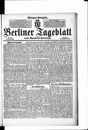 Berliner Tageblatt und Handels-Zeitung vom 26.02.1907
