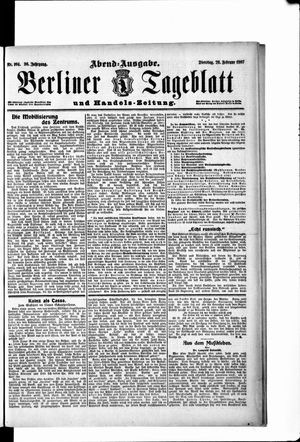 Berliner Tageblatt und Handels-Zeitung vom 26.02.1907