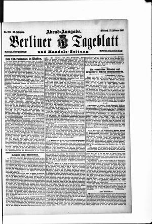 Berliner Tageblatt und Handels-Zeitung vom 27.02.1907