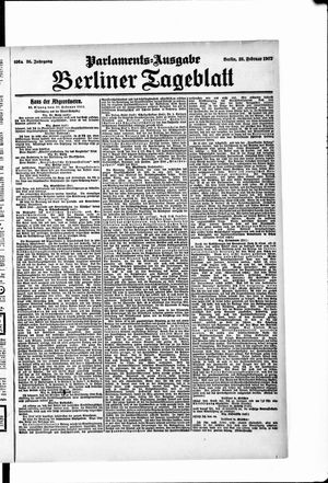 Berliner Tageblatt und Handels-Zeitung on Feb 28, 1907