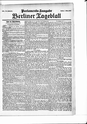 Berliner Tageblatt und Handels-Zeitung vom 01.03.1907