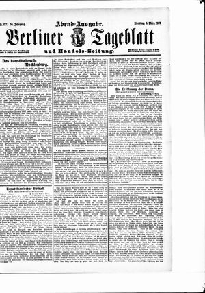 Berliner Tageblatt und Handels-Zeitung vom 05.03.1907