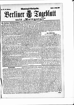 Berliner Tageblatt und Handels-Zeitung vom 11.03.1907