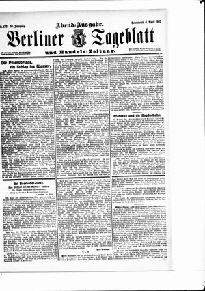 Berliner Tageblatt und Handels-Zeitung vom 06.04.1907