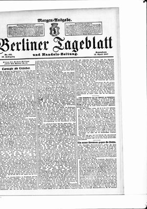 Berliner Tageblatt und Handels-Zeitung on Apr 13, 1907