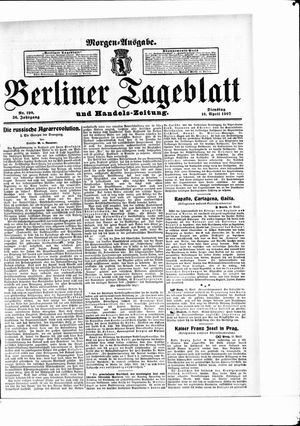 Berliner Tageblatt und Handels-Zeitung vom 16.04.1907
