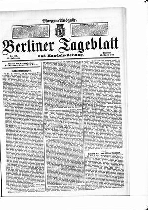 Berliner Tageblatt und Handels-Zeitung vom 17.04.1907