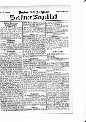 Berliner Tageblatt und Handels-Zeitung vom 20.04.1907