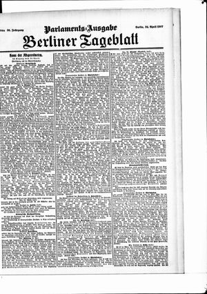 Berliner Tageblatt und Handels-Zeitung on Apr 24, 1907
