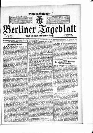 Berliner Tageblatt und Handels-Zeitung on Apr 25, 1907