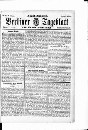 Berliner Tageblatt und Handels-Zeitung vom 03.05.1907