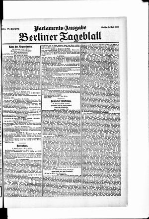 Berliner Tageblatt und Handels-Zeitung on May 5, 1907