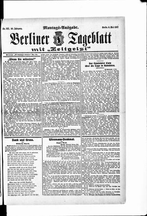 Berliner Tageblatt und Handels-Zeitung vom 06.05.1907