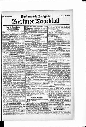 Berliner Tageblatt und Handels-Zeitung vom 09.05.1907