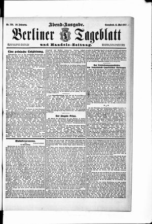 Berliner Tageblatt und Handels-Zeitung vom 11.05.1907