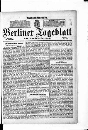 Berliner Tageblatt und Handels-Zeitung vom 14.05.1907