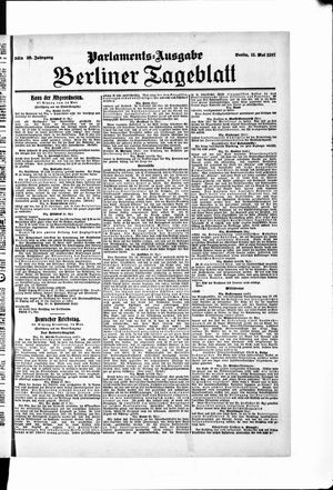 Berliner Tageblatt und Handels-Zeitung vom 15.05.1907