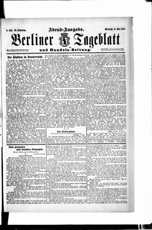 Berliner Tageblatt und Handels-Zeitung vom 15.05.1907