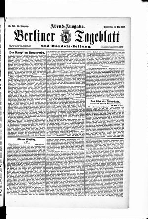 Berliner Tageblatt und Handels-Zeitung vom 16.05.1907