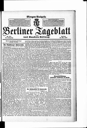 Berliner Tageblatt und Handels-Zeitung vom 24.05.1907