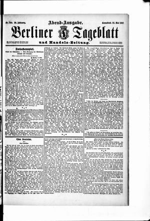 Berliner Tageblatt und Handels-Zeitung vom 25.05.1907