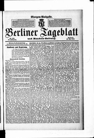 Berliner Tageblatt und Handels-Zeitung vom 29.05.1907