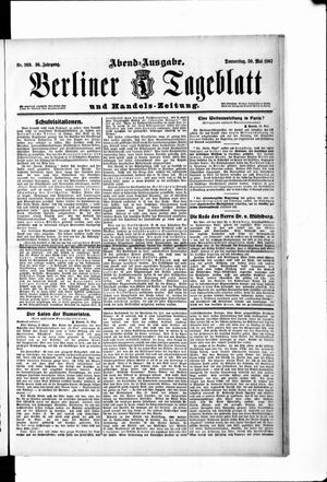 Berliner Tageblatt und Handels-Zeitung vom 30.05.1907
