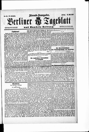 Berliner Tageblatt und Handels-Zeitung vom 31.05.1907