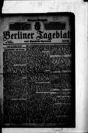Berliner Tageblatt und Handels-Zeitung vom 01.06.1907