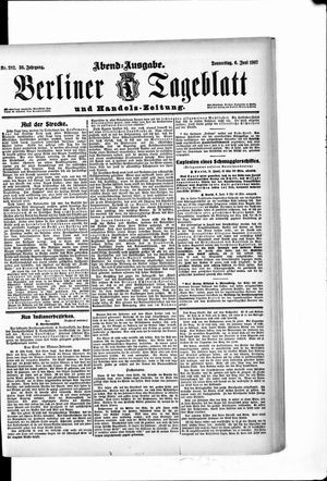 Berliner Tageblatt und Handels-Zeitung on Jun 6, 1907