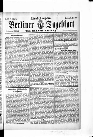 Berliner Tageblatt und Handels-Zeitung vom 11.06.1907