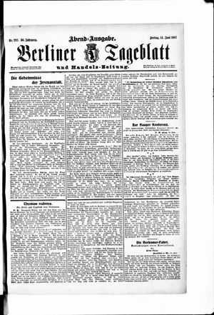 Berliner Tageblatt und Handels-Zeitung vom 14.06.1907