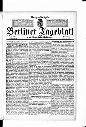 Berliner Tageblatt und Handels-Zeitung vom 20.06.1907