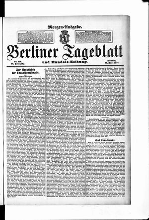 Berliner Tageblatt und Handels-Zeitung vom 25.06.1907