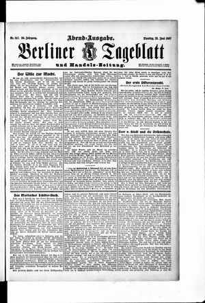 Berliner Tageblatt und Handels-Zeitung vom 25.06.1907