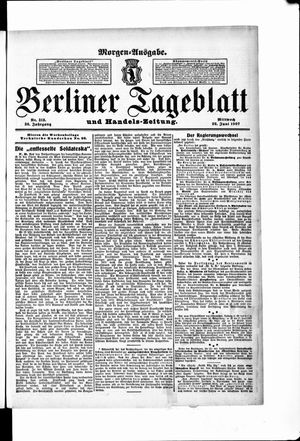 Berliner Tageblatt und Handels-Zeitung vom 26.06.1907