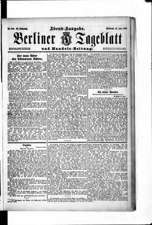 Berliner Tageblatt und Handels-Zeitung vom 26.06.1907