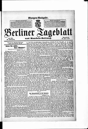 Berliner Tageblatt und Handels-Zeitung vom 28.06.1907