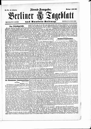 Berliner Tageblatt und Handels-Zeitung vom 01.07.1907