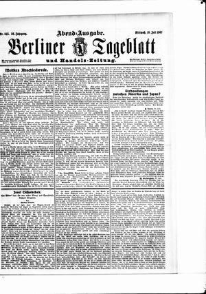 Berliner Tageblatt und Handels-Zeitung vom 10.07.1907
