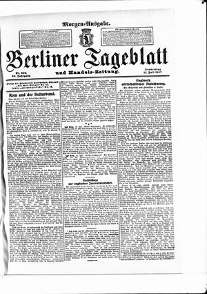 Berliner Tageblatt und Handels-Zeitung vom 11.07.1907