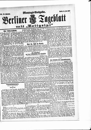 Berliner Tageblatt und Handels-Zeitung vom 15.07.1907