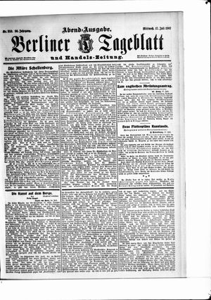 Berliner Tageblatt und Handels-Zeitung vom 17.07.1907