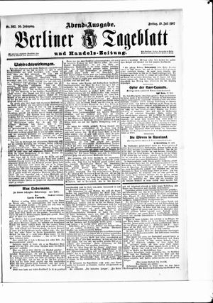 Berliner Tageblatt und Handels-Zeitung vom 19.07.1907