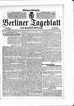 Berliner Tageblatt und Handels-Zeitung vom 25.07.1907