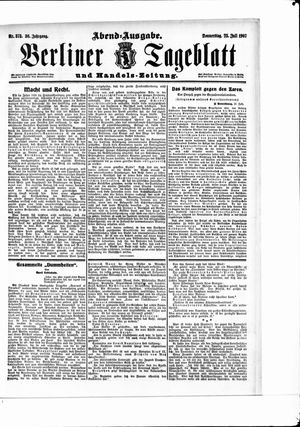 Berliner Tageblatt und Handels-Zeitung vom 25.07.1907